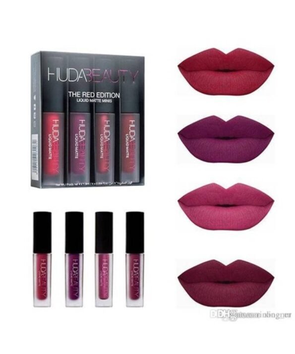 Huda Beauty The Red Edition Liquid Matte Mini Lip Set