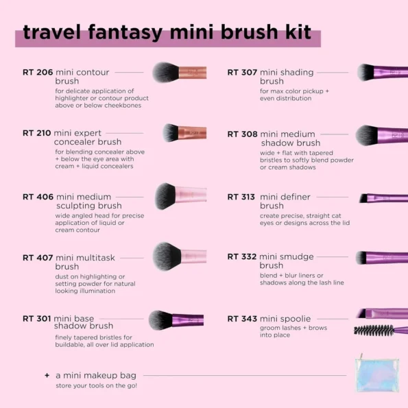 Real Techniques Travel Fantasy Makeup Brushes Set