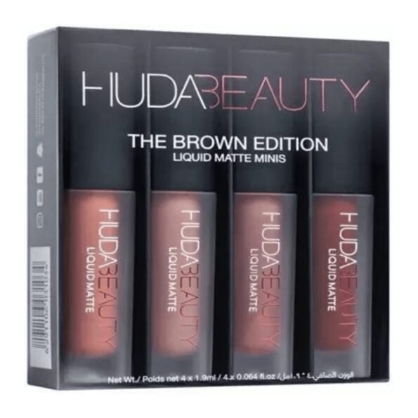 Huda Beauty The Brown Edition Liquid Matte Mini Lip Set