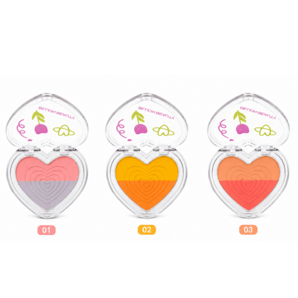 Billion Beauty Two-Color Gradient Heart Blush