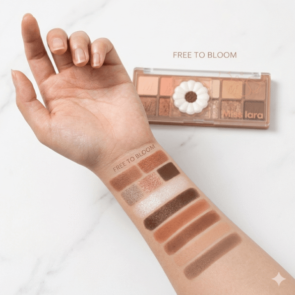Gemini_Generated_Image_1n1h2g1n1h2g1n1h (1) Miss Lara Free to Bloom Imagination Eyeshadow & Highlighter Palette