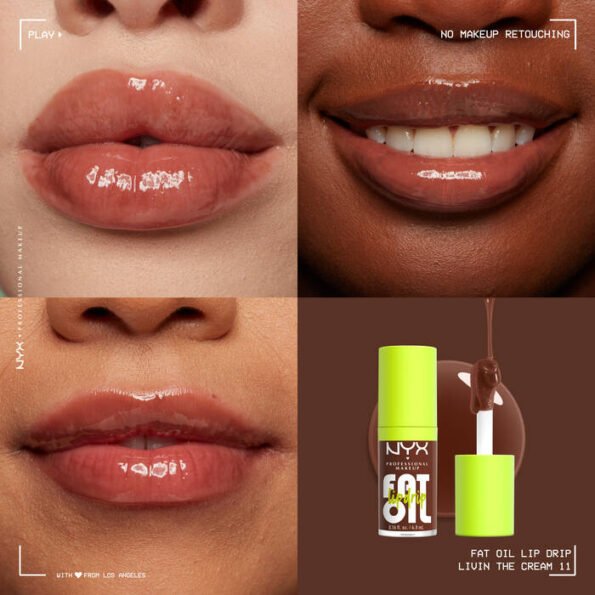 NYX-Professional-Makeup-FAT-OIL-LIP-DRIP-11-LIVIN-THE-CREAM-0800897261573-Application-Alexis-Angel-Melissa nyx Fat Oil Lip Drip