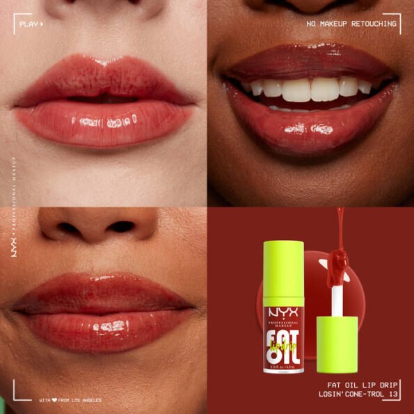 NYX-Professional-Makeup-FAT-OIL-LIP-DRIP-13-LOSIN-CONE-TROL-0800897261597-Application-Angel-Nathalie-Trinity nyx Fat Oil Lip Drip