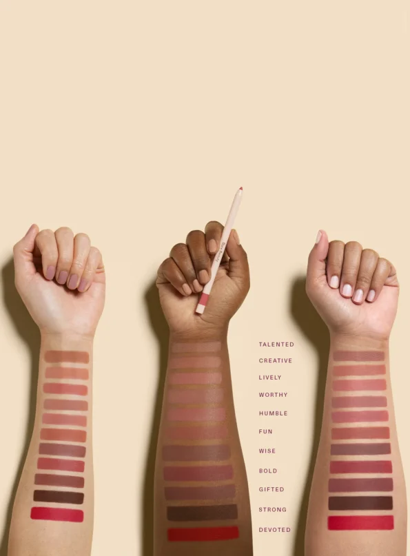 ARM-SWATCHES-KW-MATTE-LIP-LINER Rare Beauty Kind Words Matte Lip Liner
