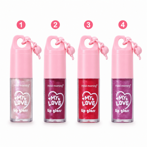 My Love Lip Gloss Keychain Set