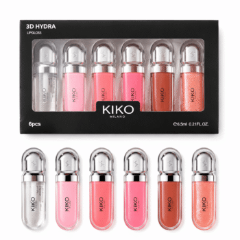 KIKO Milano 3D Hydra Lip Gloss Set – 6 Piece Hydrating High-Shine Lip Collection