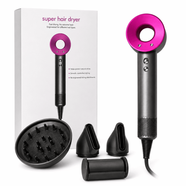 ChatGPT Image Aug 4, 2026, 01_08_20 PM (1) Super Hair Dryer Professional Styling Set with 4 Attachments