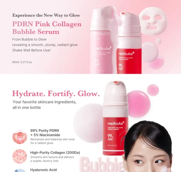 medicube PDRN Pink Collagen Bubble Serum