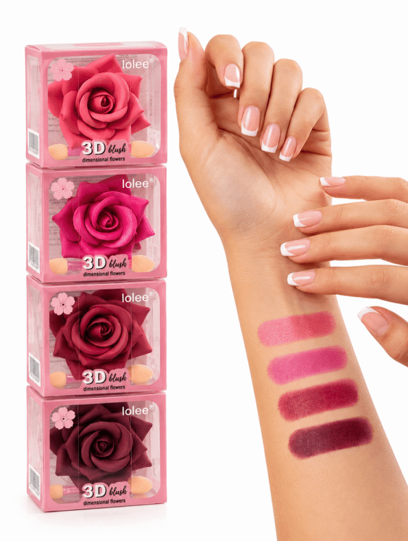 3D Blush Collection and Swatches (1) Lolee 3D Rose Blush