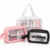 Clear Cosmetic Bags Trio (1) Portable Travel Wash Bag – Transparent Waterproof Makeup Organizer Pouch Set