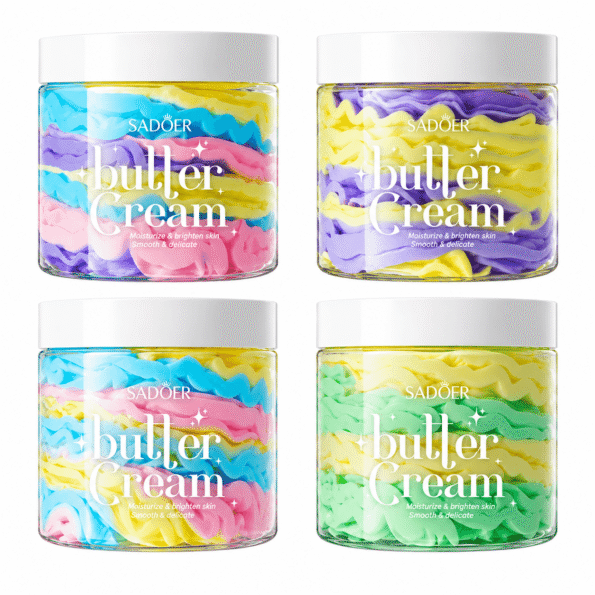 Colorful Butter Cream Jar Collection (1) SADOER Hyaluronic Acid Nourishing Moisturizing Butter Cream