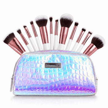 BH Cosmetics Holographic Makeup Brush Set with Cosmetic Bag