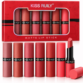 KISS RUILY Matte Lipstick Set – 6 Shades