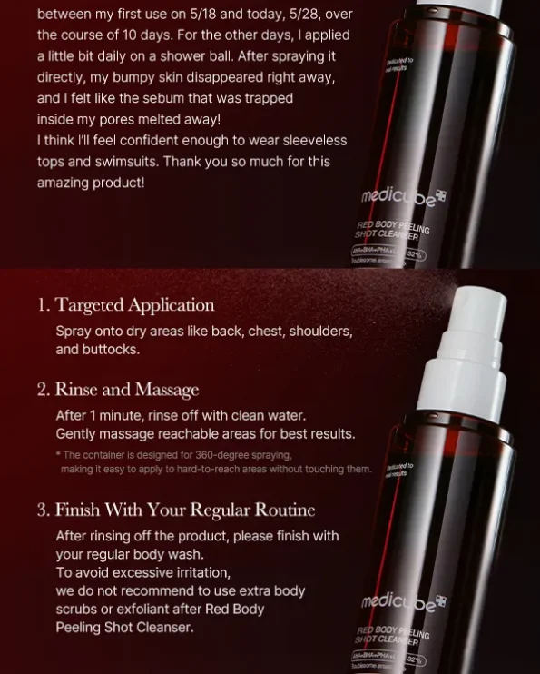 Medicube Red Acne Body Peeling Shot